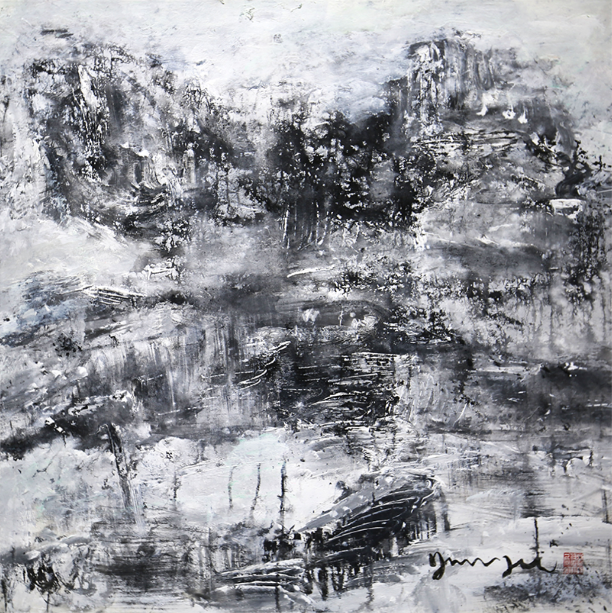 雪山古韵
Snowy rhyme
73x72cm