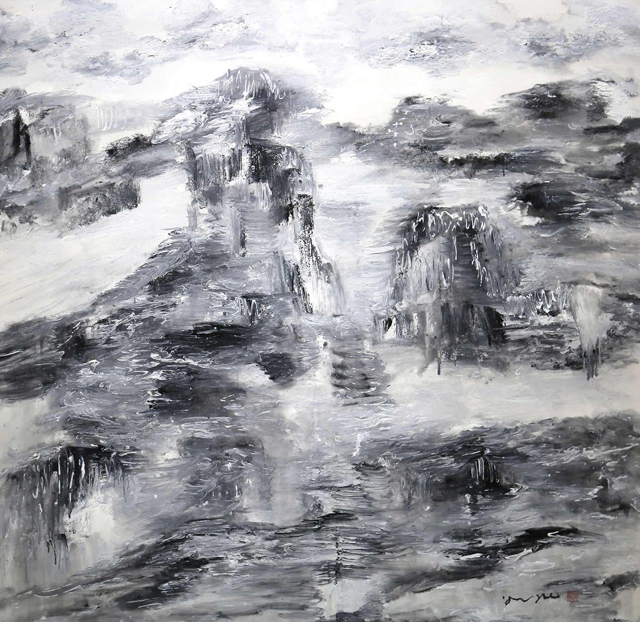 云峰高处
Cloud height
133x137cm