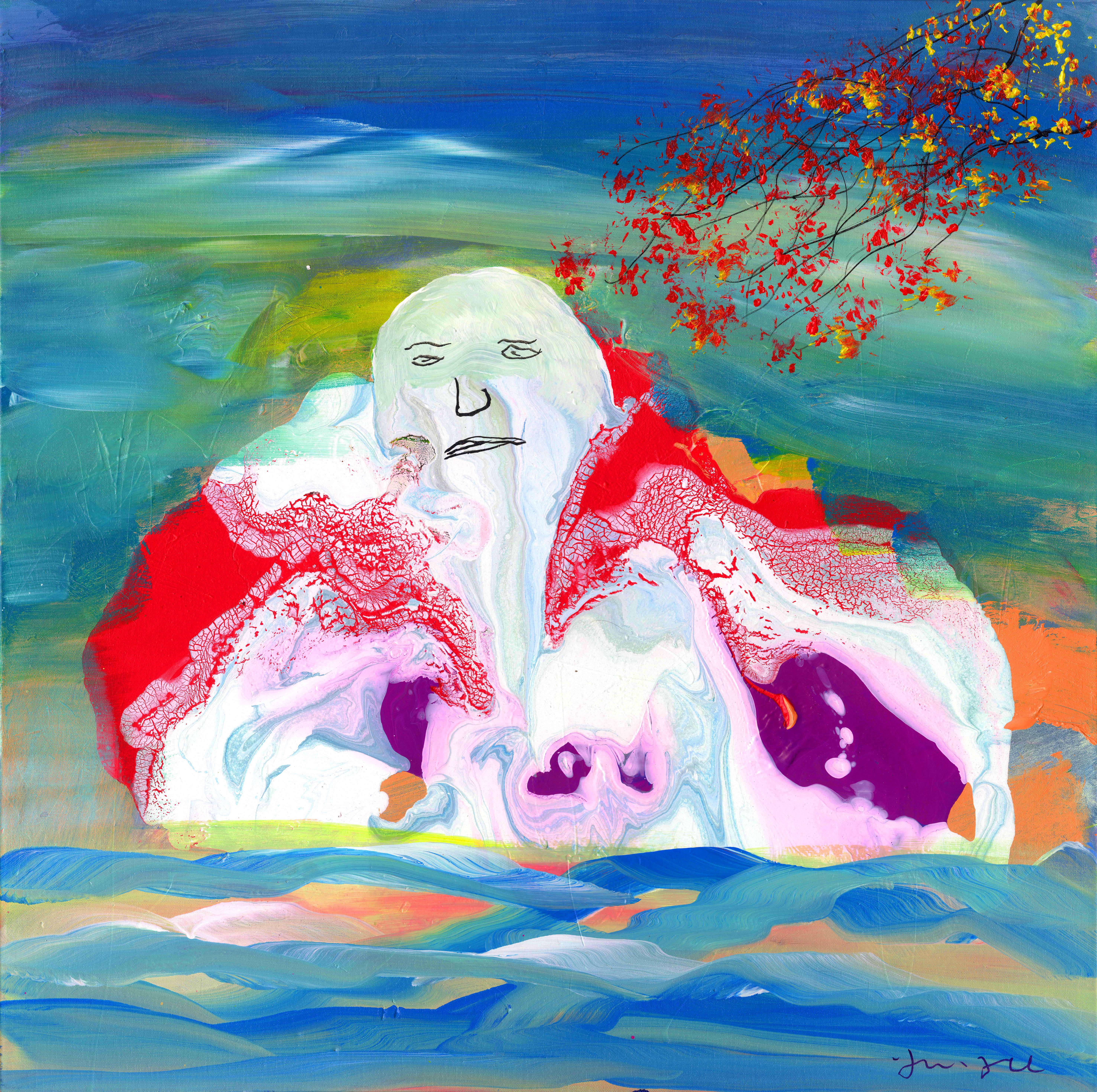 红色的袈裟100*100cm